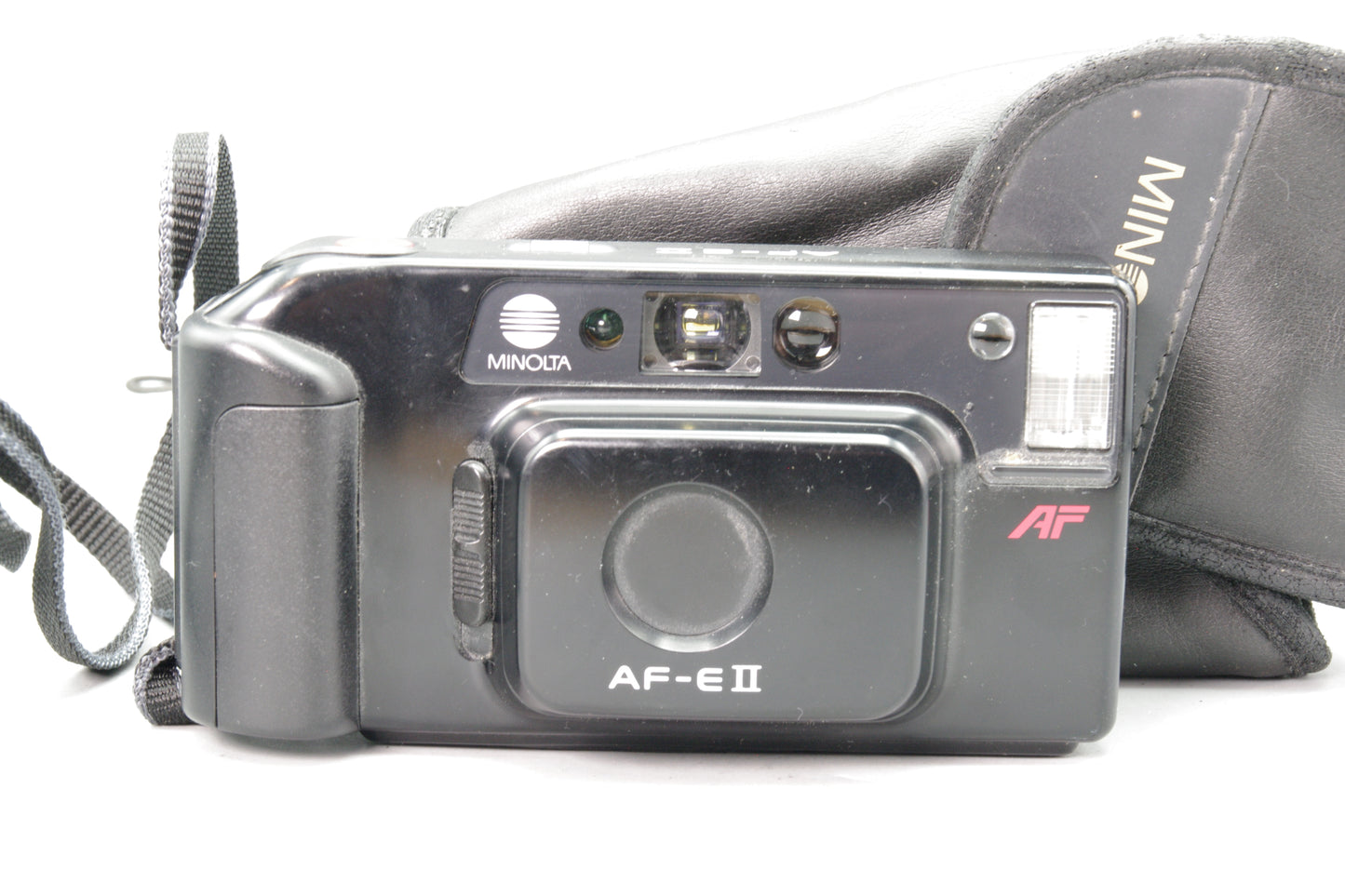 Minolta AF‑E II 35mm Compact Film Camera – Fully Working – With Case – VGC