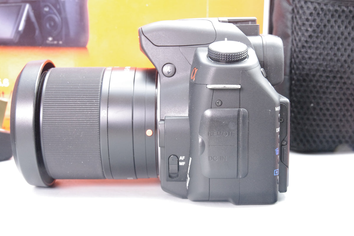 Sony Alpha A350 14.2MP DSLR with 18–70mm Lens – Boxed – Case, Charger, Hood