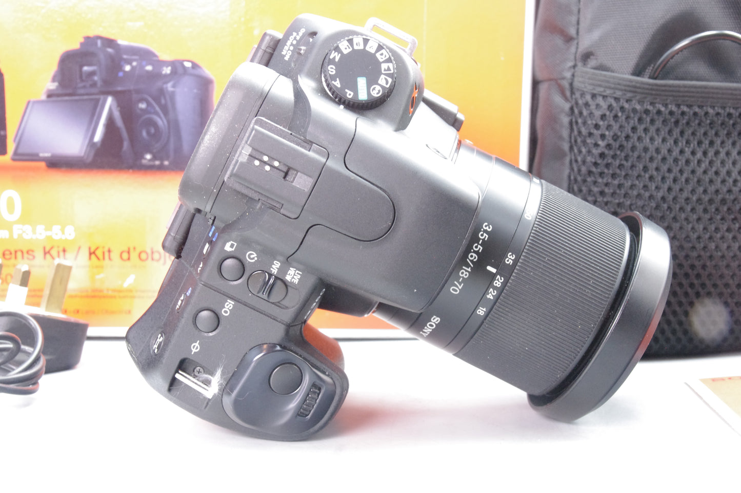 Sony Alpha A350 14.2MP DSLR with 18–70mm Lens – Boxed – Case, Charger, Hood
