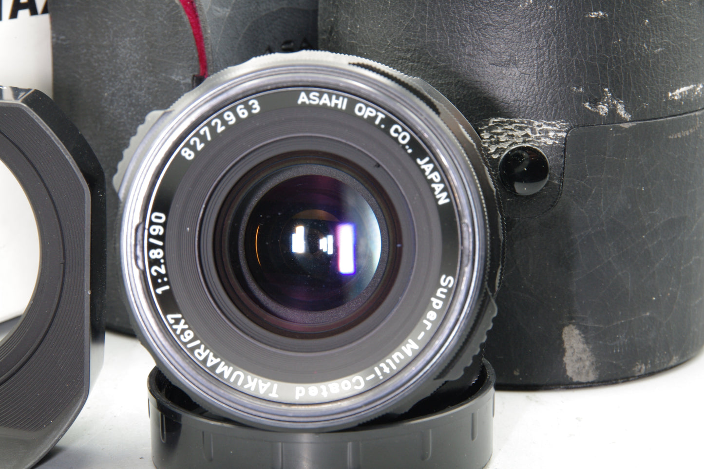 Asahi Pentax Super-Multi-Coated Takumar 6x7 90mm F/2.8 Lens with Hood