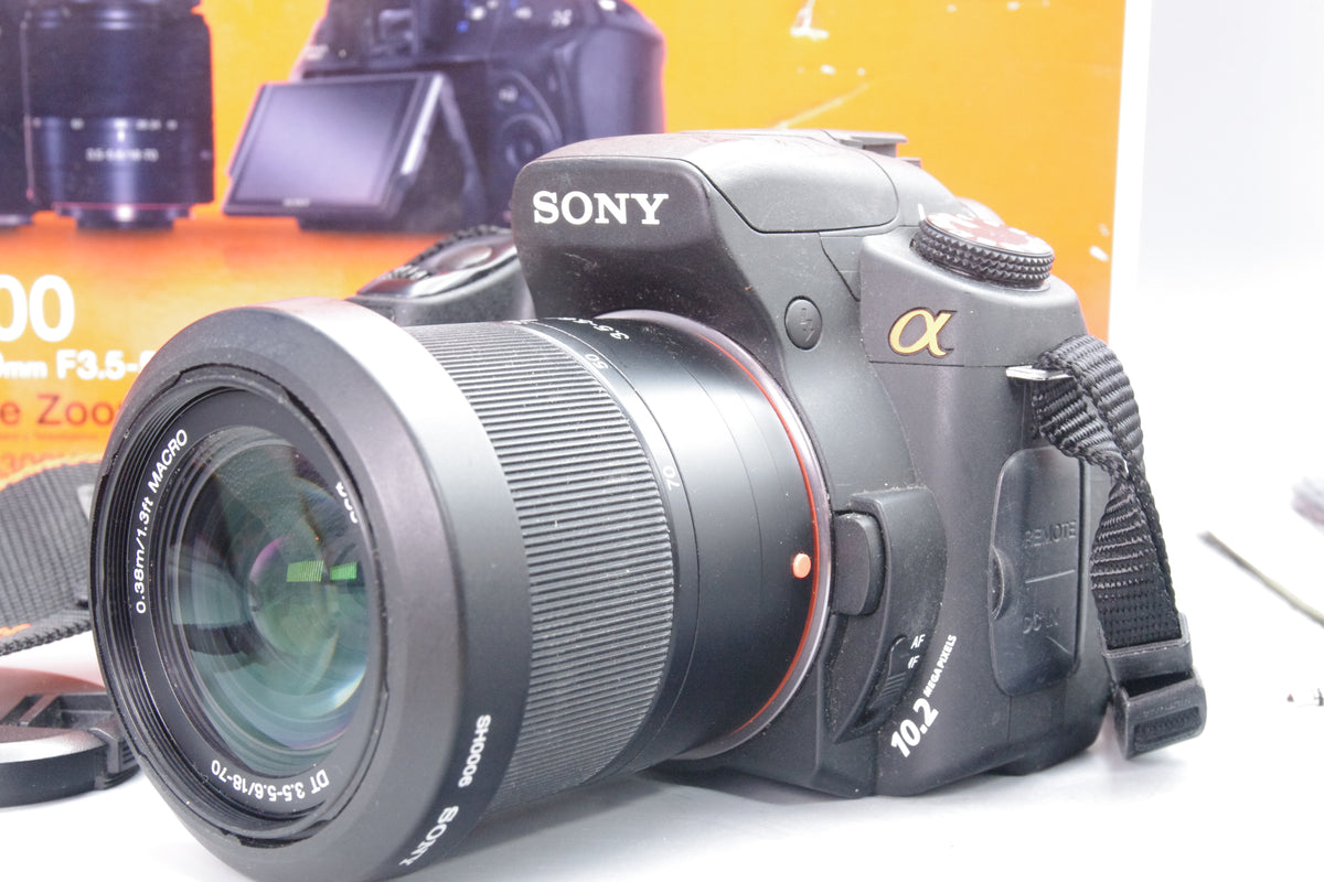 Sony Alpha A300 10.2MP DSLR Camera with 18–70mm Lens – Boxed – Hood & Battery