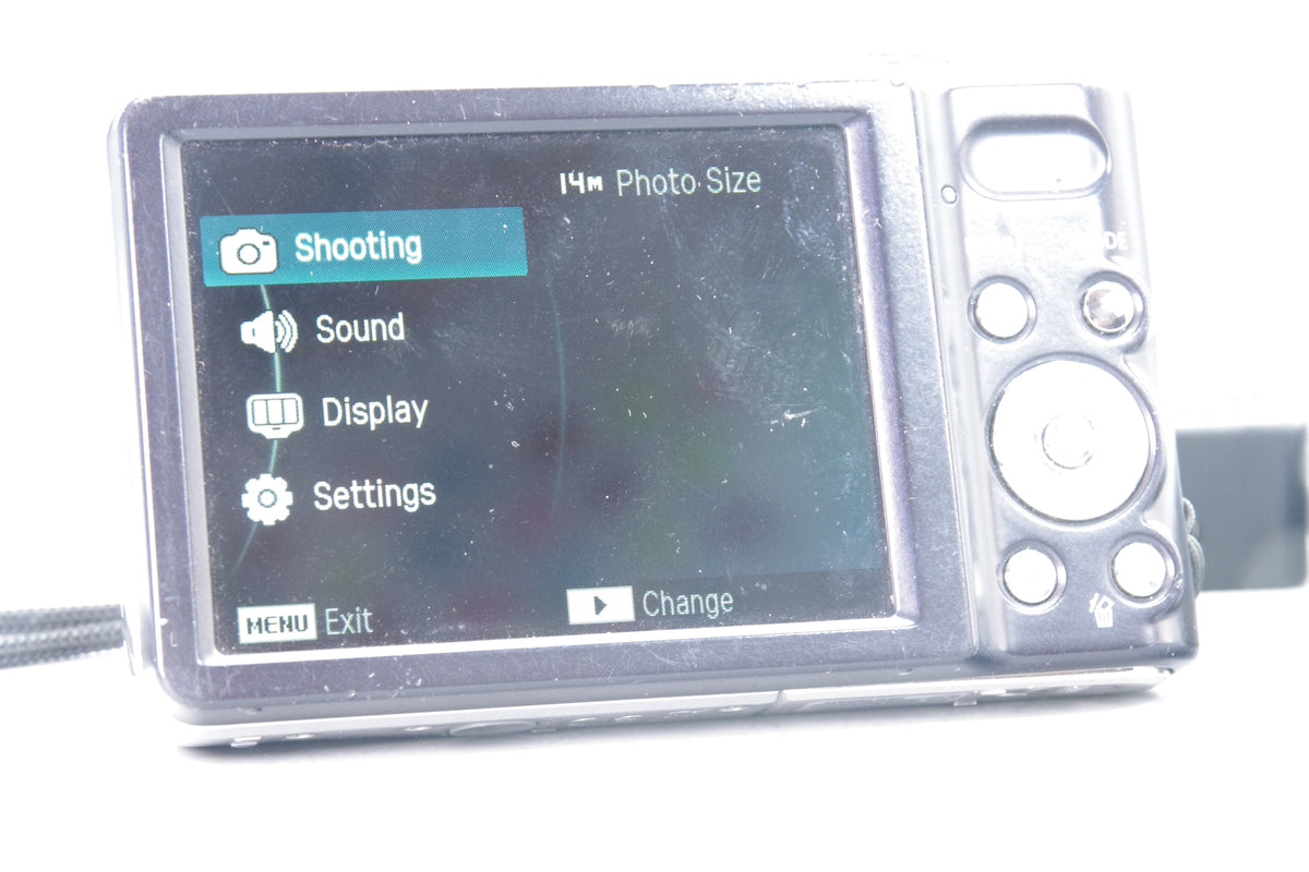 Samsung PL201 14MP Compact Digital Camera – Tested – USB Charger – Very Good