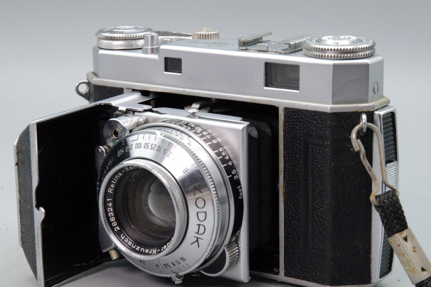 Kodak Retina IIa Folding Rangefinder Camera Xenar 50mm f/2 Lens – With Case