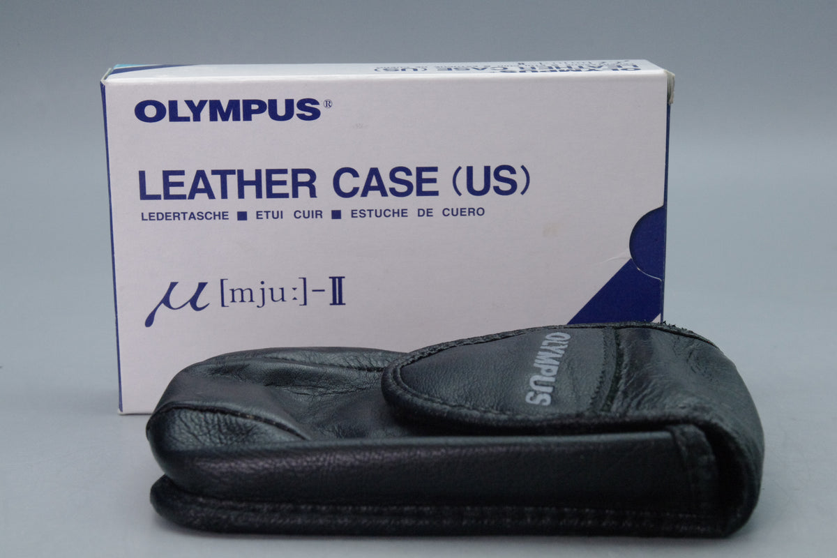 Olympus MJU II Leather Case – Original Box – Minor Edge Wear – Very Good