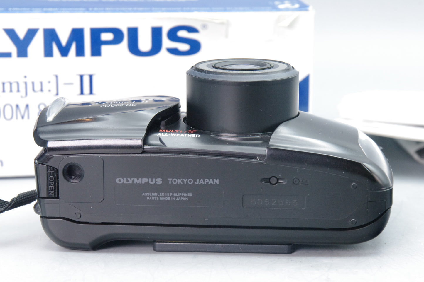 Olympus MJU Zoom II 80 Black Camera – Excellent – Boxed – Film Tested – Remote