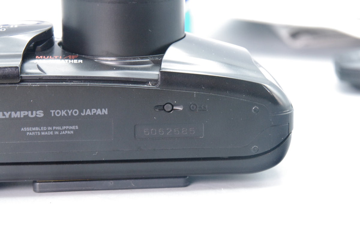 Olympus MJU Zoom II 80 Black Camera – Excellent – Boxed – Film Tested – Remote