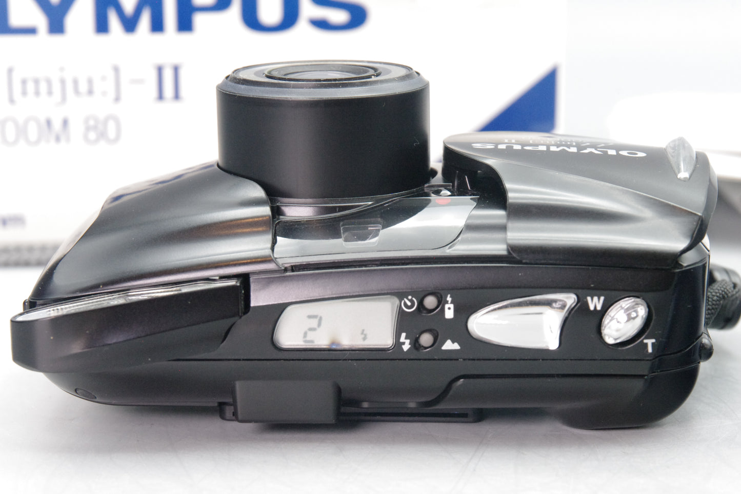 Olympus MJU Zoom II 80 Black Camera – Excellent – Boxed – Film Tested – Remote
