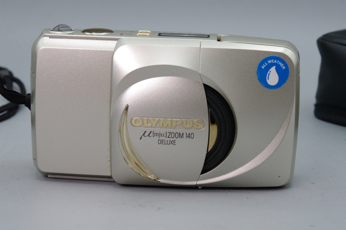 Olympus MJU Zoom 140 Deluxe Champage 35mm Film Camera – Tested – EXC