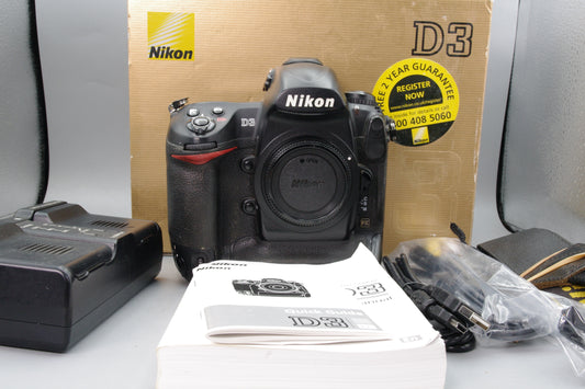 Nikon D3 12.1MP FX DSLR Camera & Charger Boxed  Excellent Pro Kit