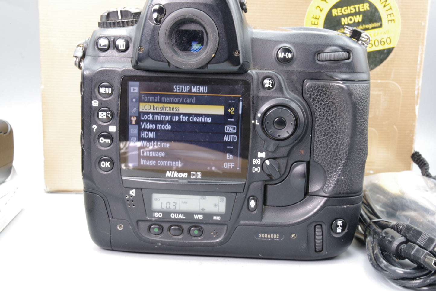 Nikon D3 12.1MP FX DSLR Camera & Charger Boxed  Excellent Pro Kit