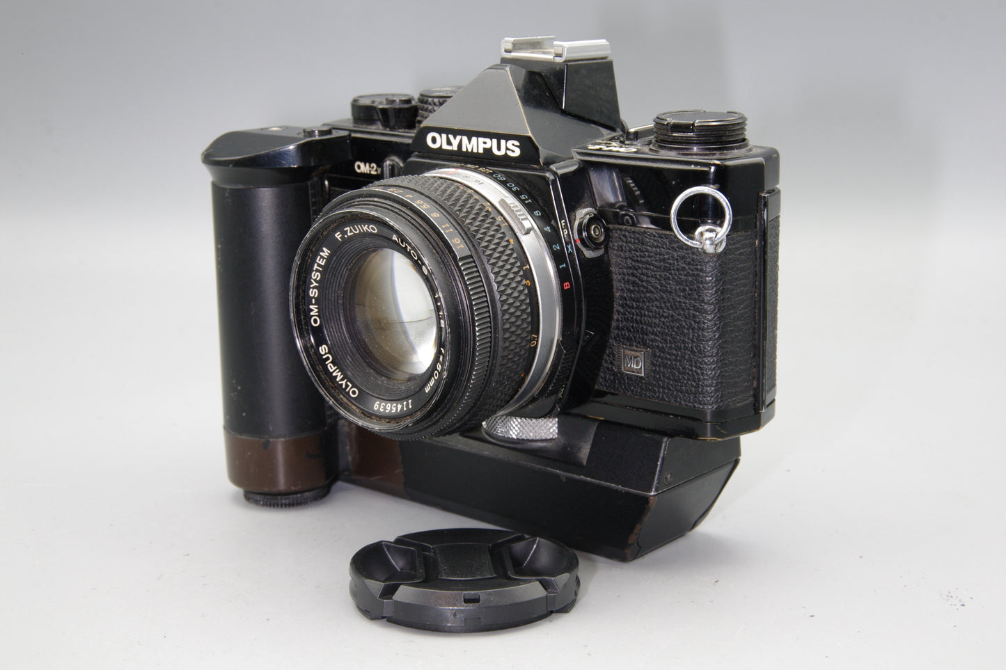 Olympus OM-2N Black 35mm SLR + Zuiko 50mm f/1.8 Lens – Tested & Working