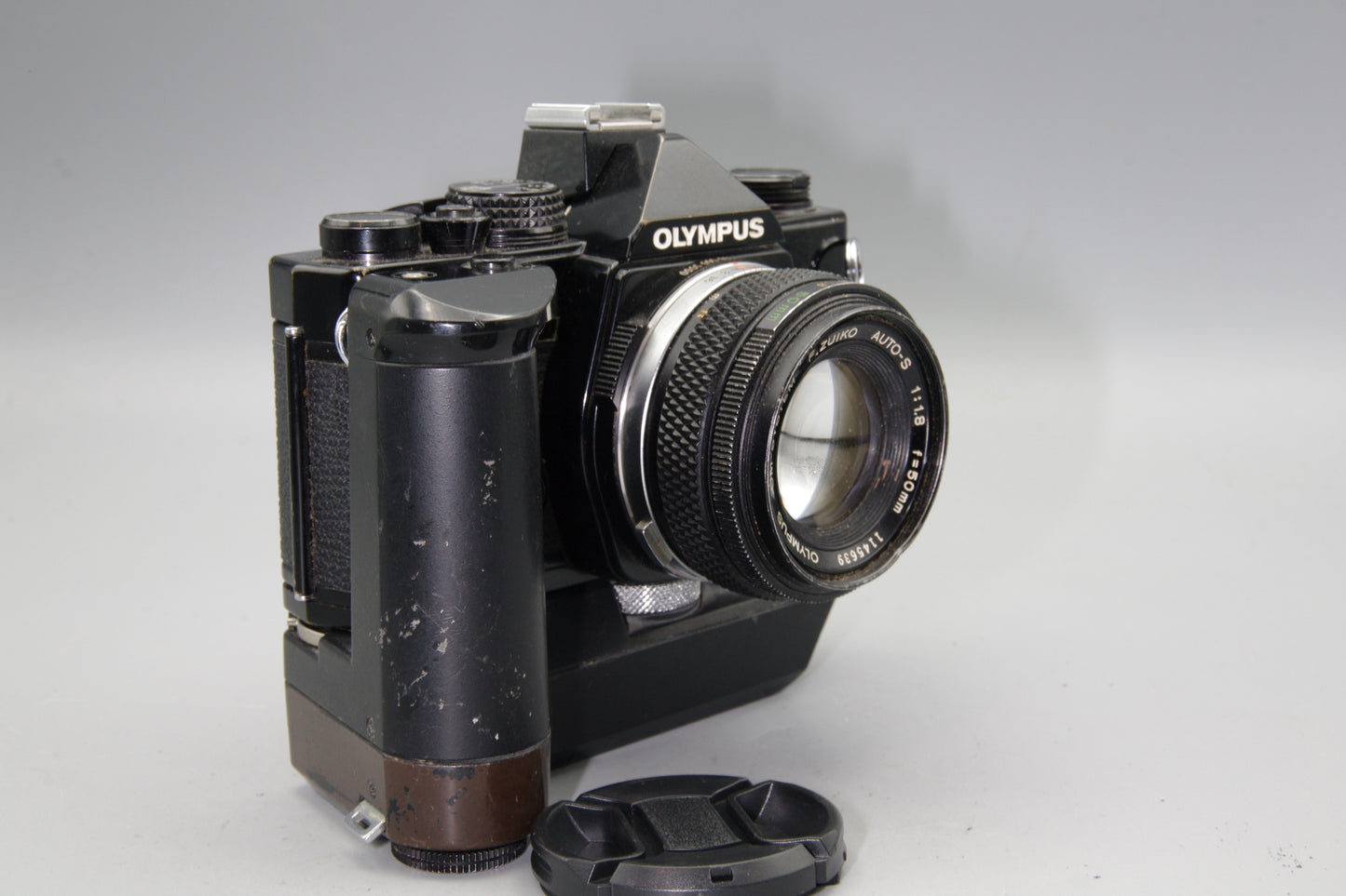 Olympus OM-2N Black 35mm SLR + Zuiko 50mm f/1.8 Lens – Tested & Working