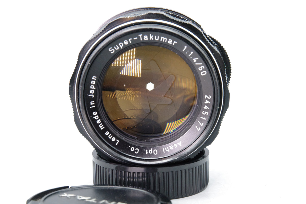Asahi Super‑Takumar 50mm f/1.4 Lens – M42 Mount – Both Caps – Excellent