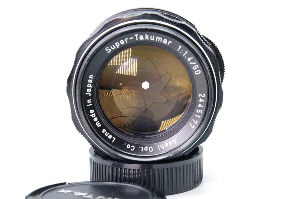 Asahi Super‑Takumar 50mm f/1.4 Lens – M42 Mount – Both Caps – Excellent