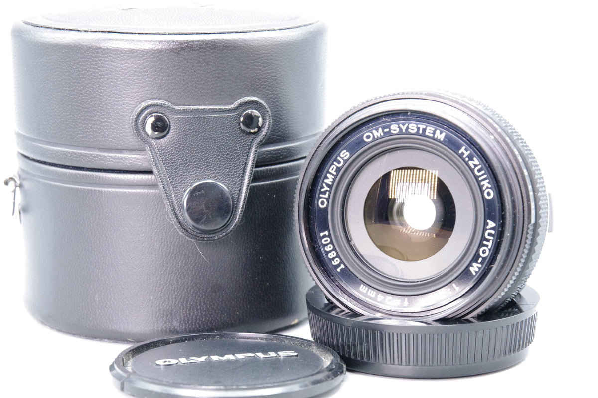 Olympus Zuiko Auto‑W 24mm f/2.8 Lens – OM Mount Wide Angle – Excellent