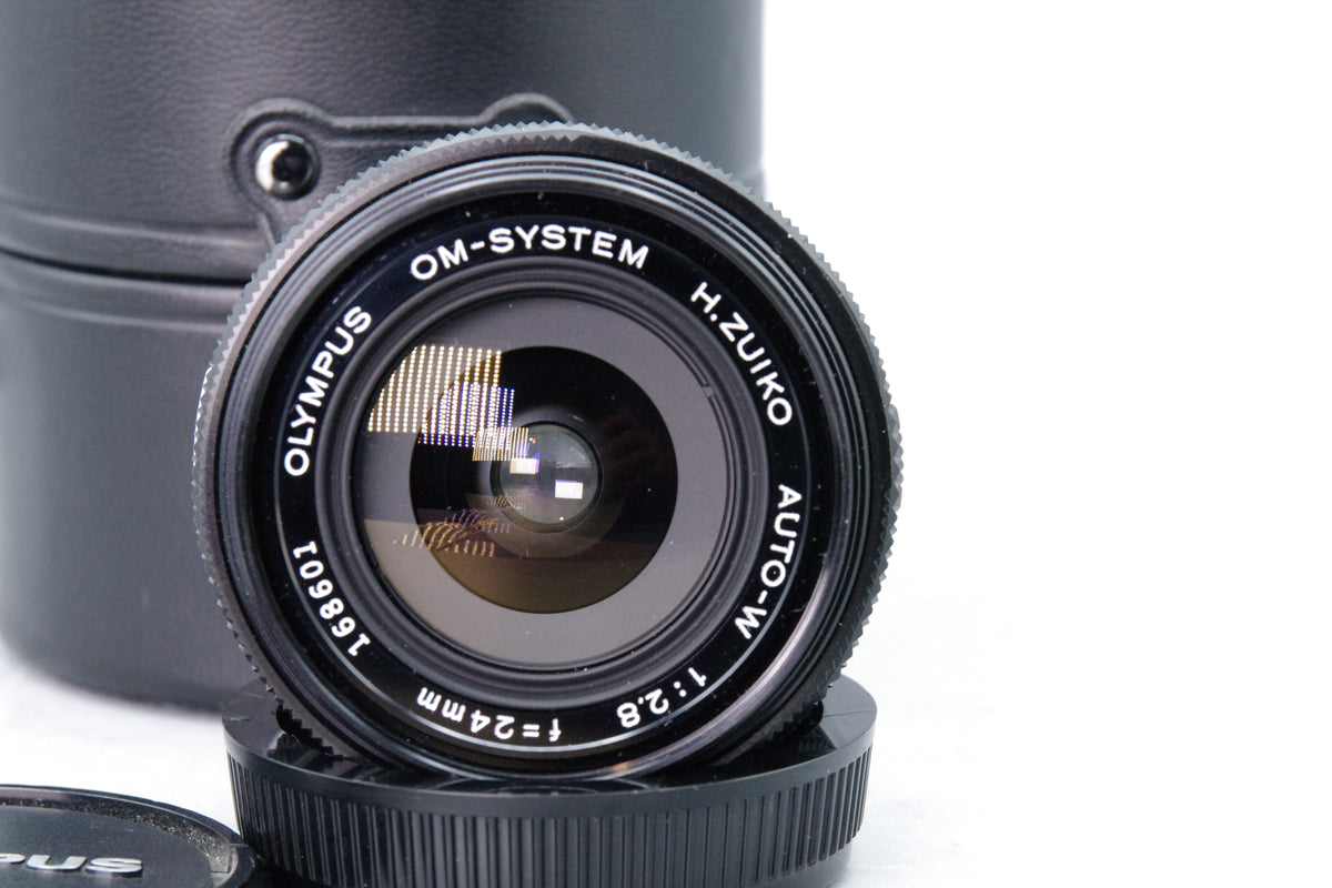 Olympus Zuiko Auto‑W 24mm f/2.8 Lens – OM Mount Wide Angle – Excellent