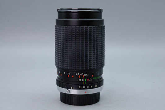 Sunagor 80–200mm f/4.5–5.5 Macro Zoom Lens – Olympus OM Mount – Excellent