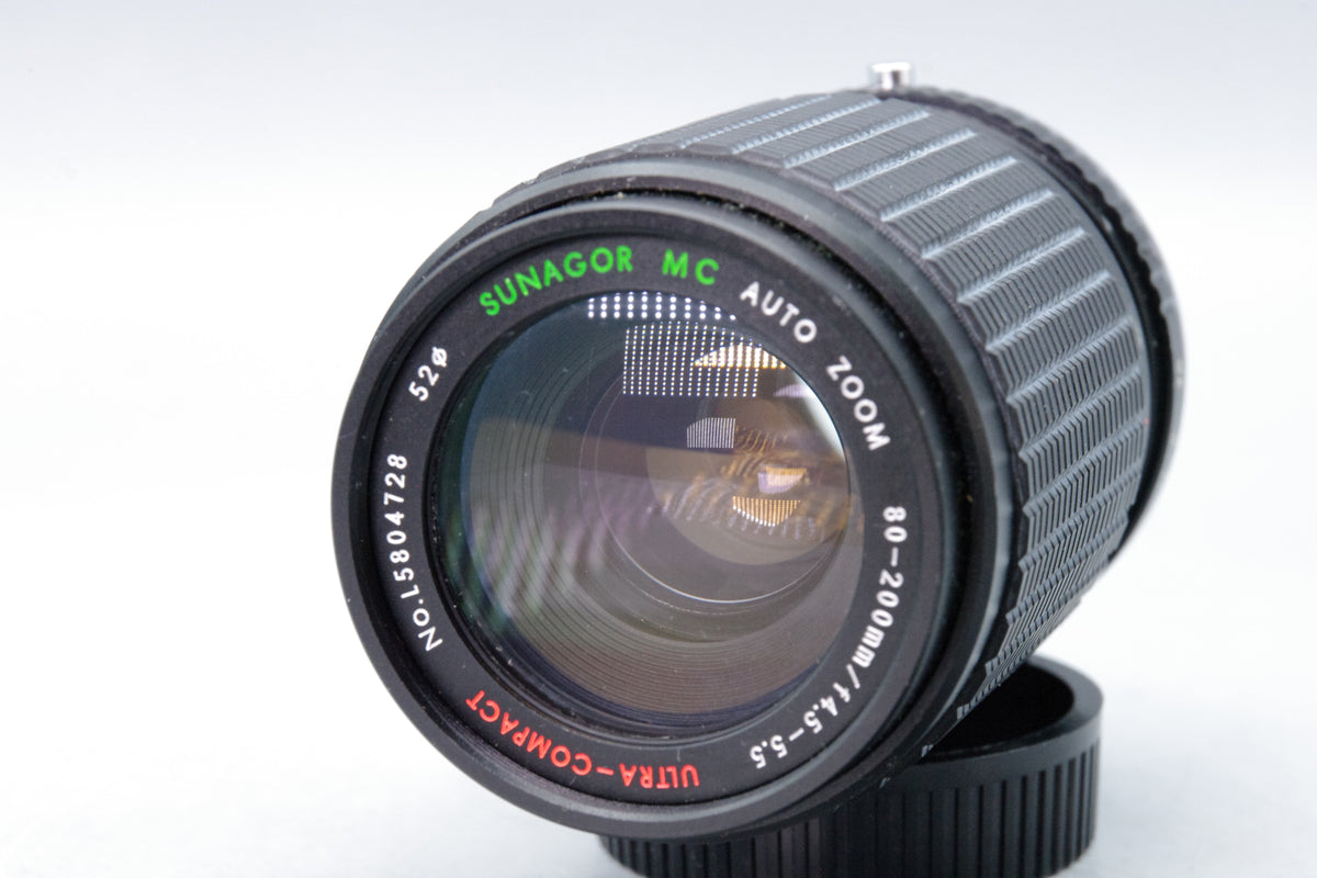 Sunagor 80–200mm f/4.5–5.5 Macro Zoom Lens – Olympus OM Mount – Excellent