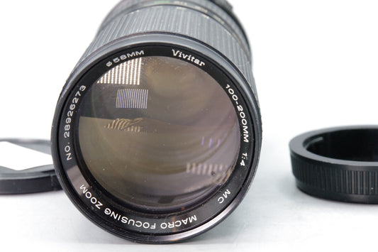 Vivitar 100–200mm f/4 Macro Zoom Lens – Olympus OM Mount – Manual Focus – Tested
