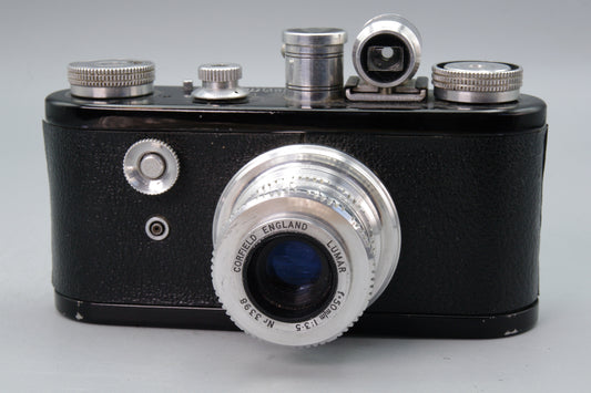 Corfield Periflex 1 35mm Camera with 50mm f/3.5 Lumar Lens – Excellent