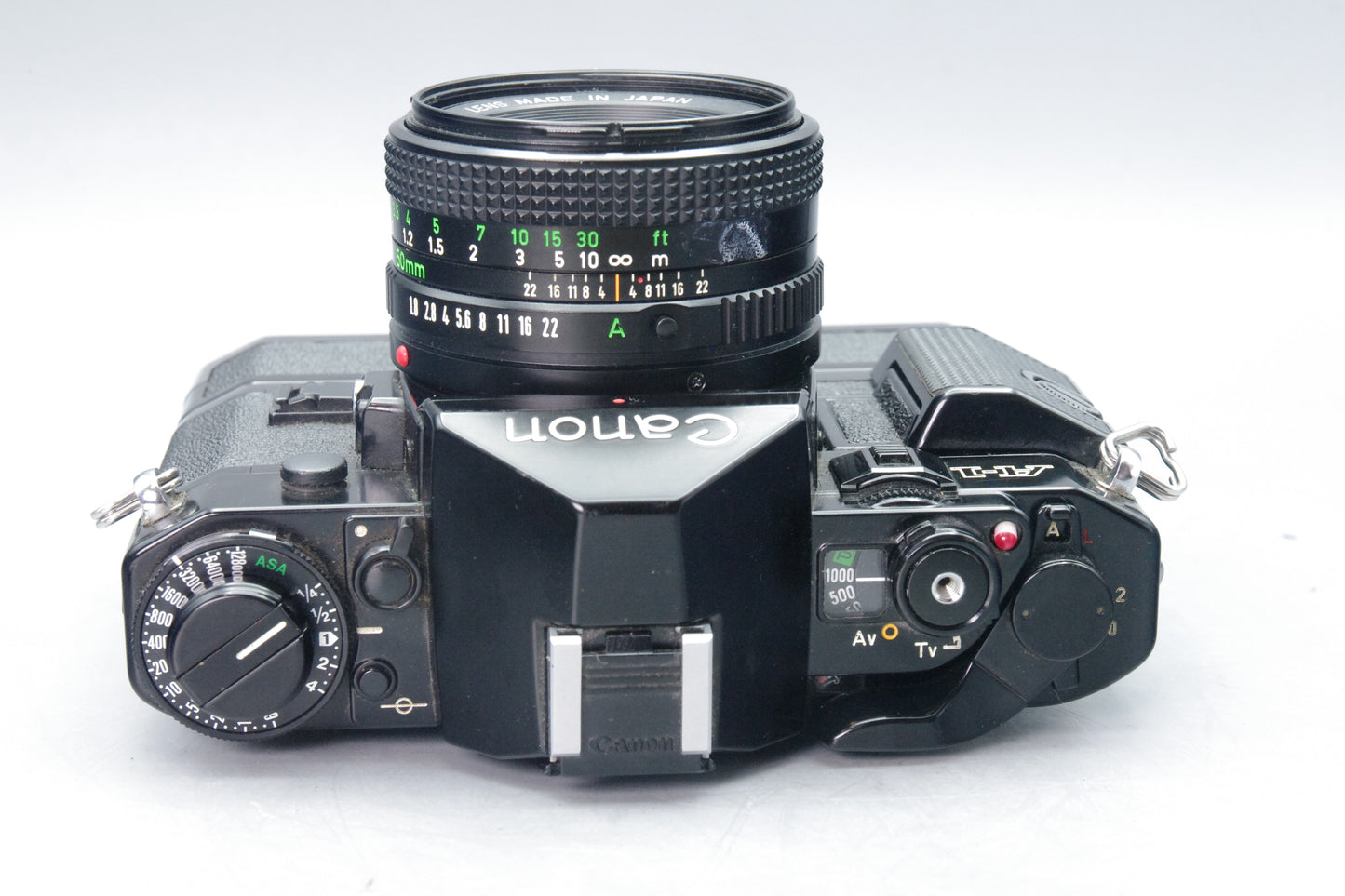 Canon A-1 35mm SLR with FD 50mm f/1.8 Lens  + Motor drive - Tested & Working