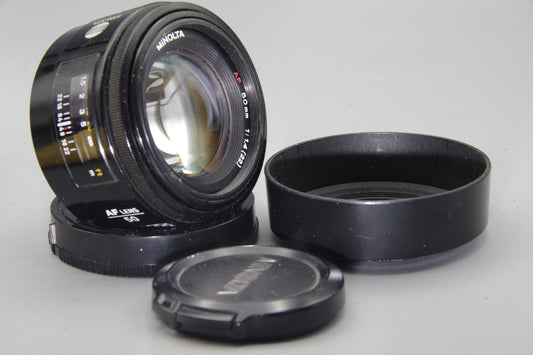 Minolta AF 50mm f/1.4 Lens – A-Mount – Fast Prime – VGC – Tested