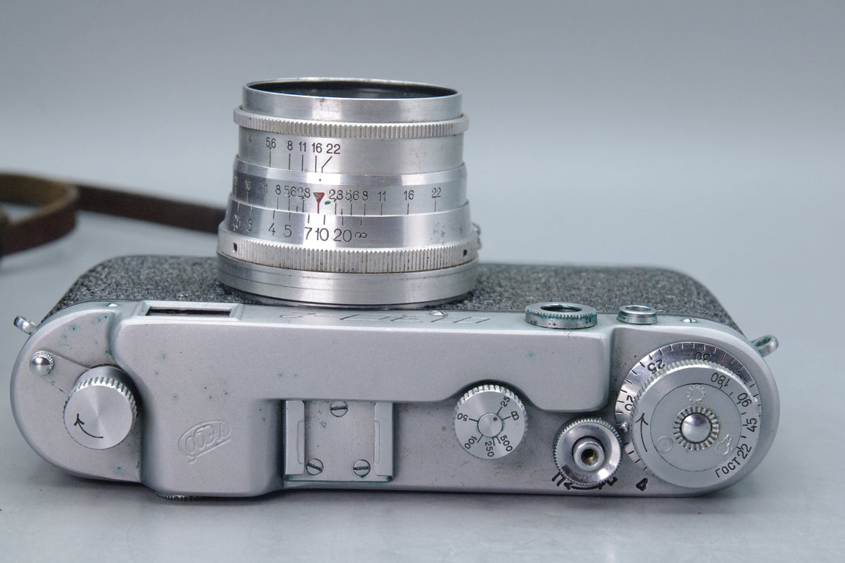 FED‑2 35mm Rangefinder Camera with Industar 5cm f/2.8 Lens & Case – VGC