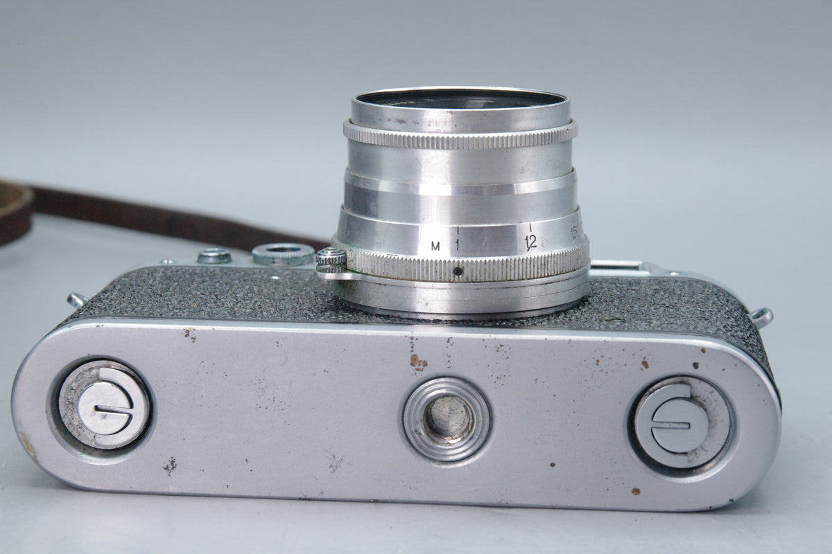 FED‑2 35mm Rangefinder Camera with Industar 5cm f/2.8 Lens & Case – VGC