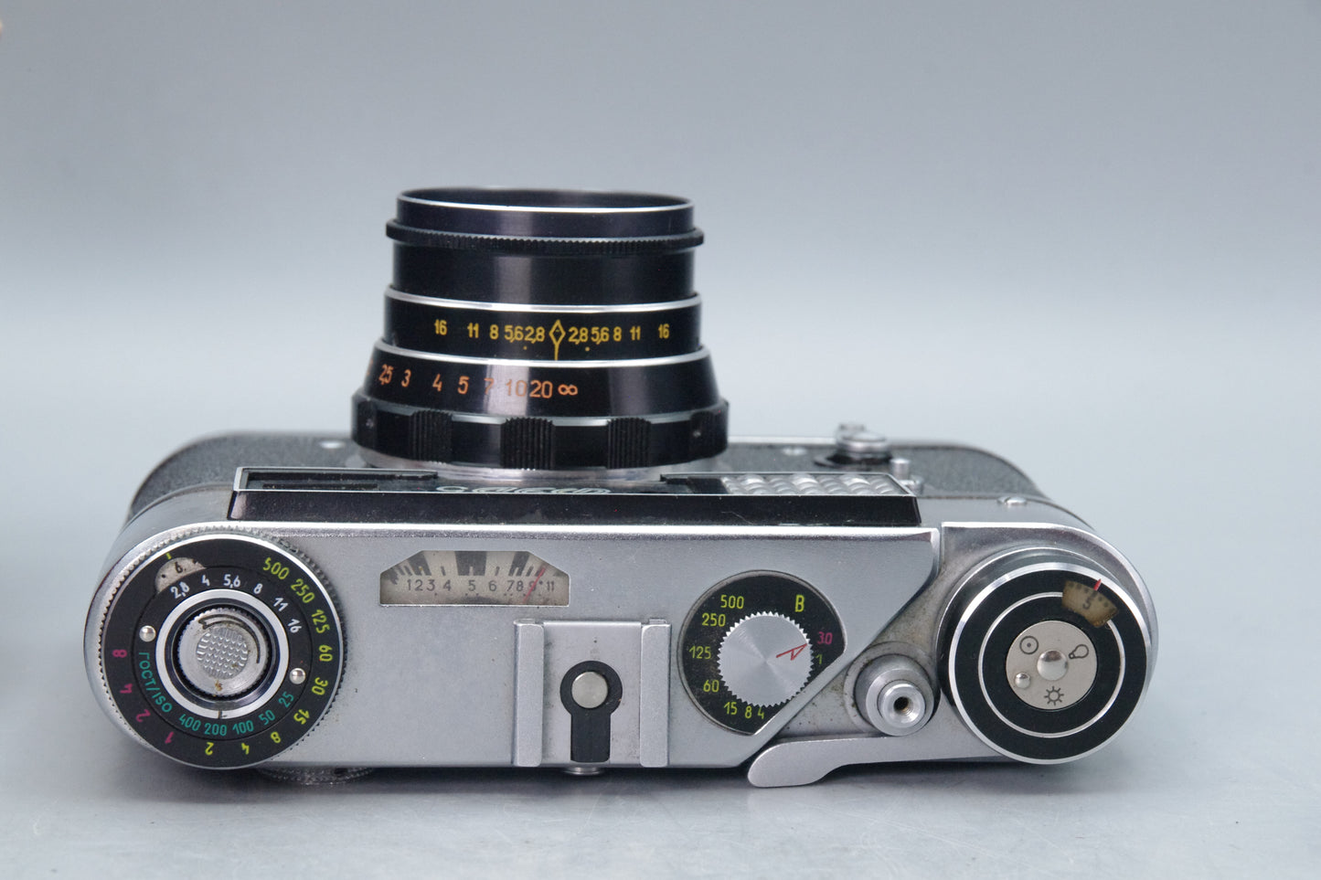Soviet KMZ FED‑5 35mm Rangefinder with 55mm f/2.8 Lens & Case – Excellent