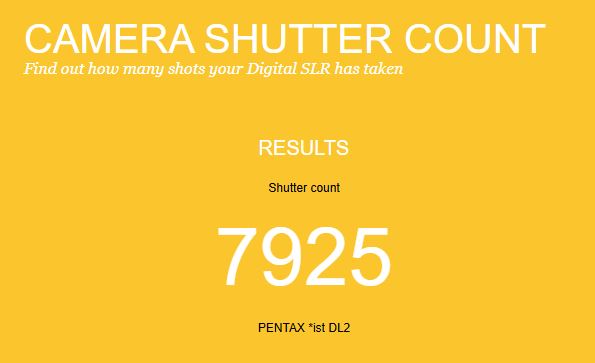 Pentax *ist DL2 6.1MP DSLR  – Low Shutter Count 7925 – Excellent Condition