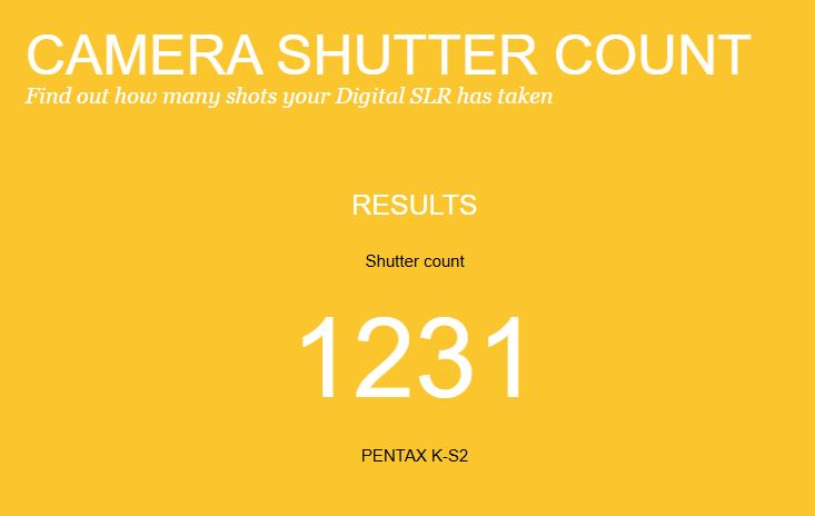 Pentax K-s2 20.1MP DSLR - Excellent, Low Shutter Count 1231