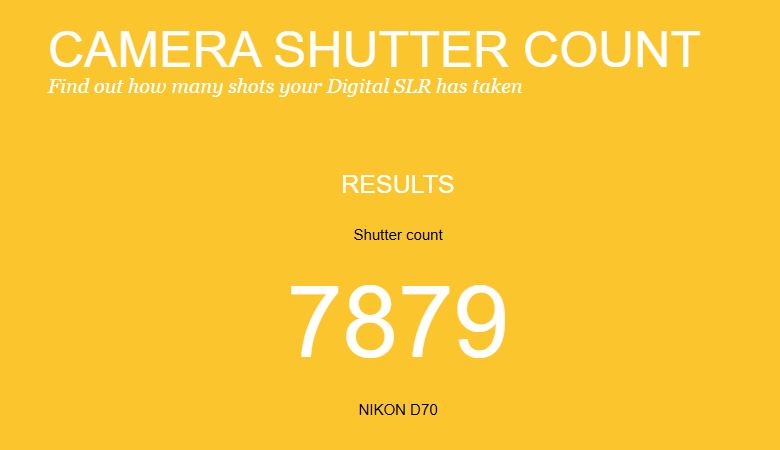 Nikon D70 DSLR Camera Body Only – 6.1MP – Shutter Count 7879 – VGC